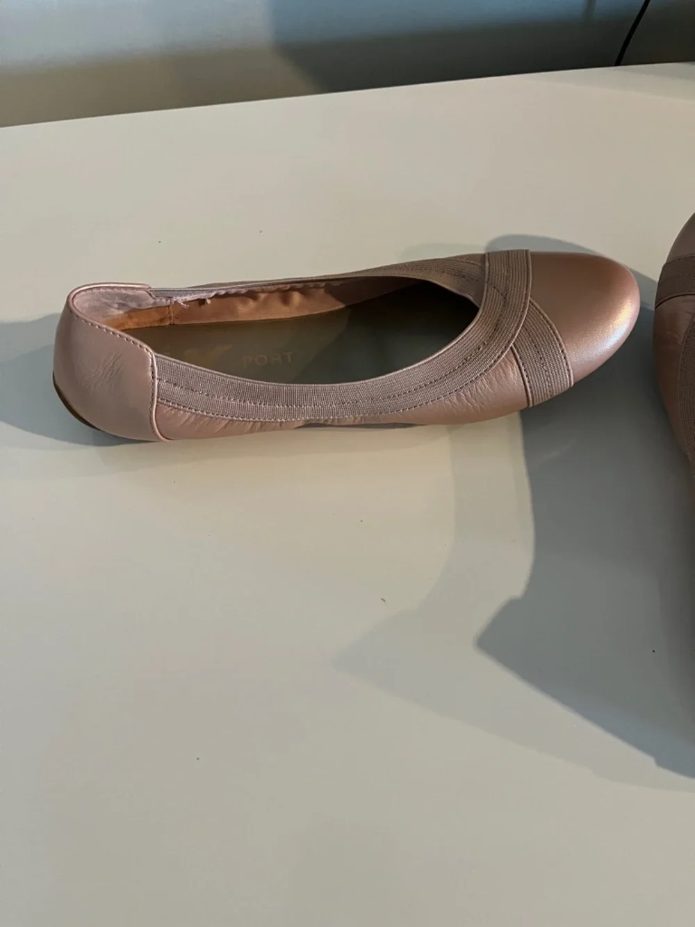 Anne Klein Sport Rose Gold Ballet Flats Comfortable Feminine Size 9‎